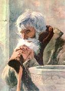 unknow artist, Praying old man.